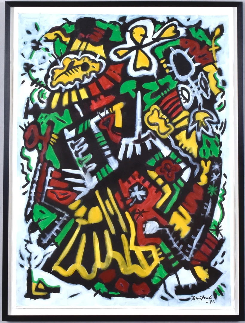 EINO RUUTSALO. Akryl på papper. — Paintings — Halmstads Auktionskammare
