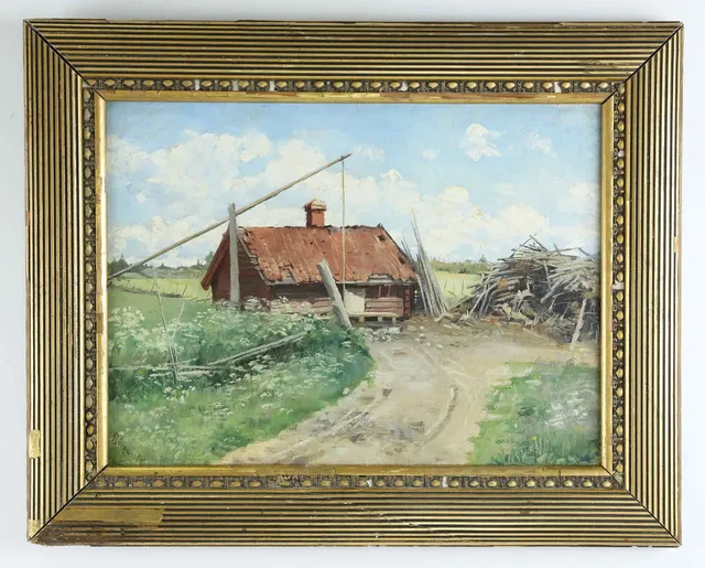 LOTTEN RÖNQUIST. olja på duk, Kungsör, signerad, daterad 86.