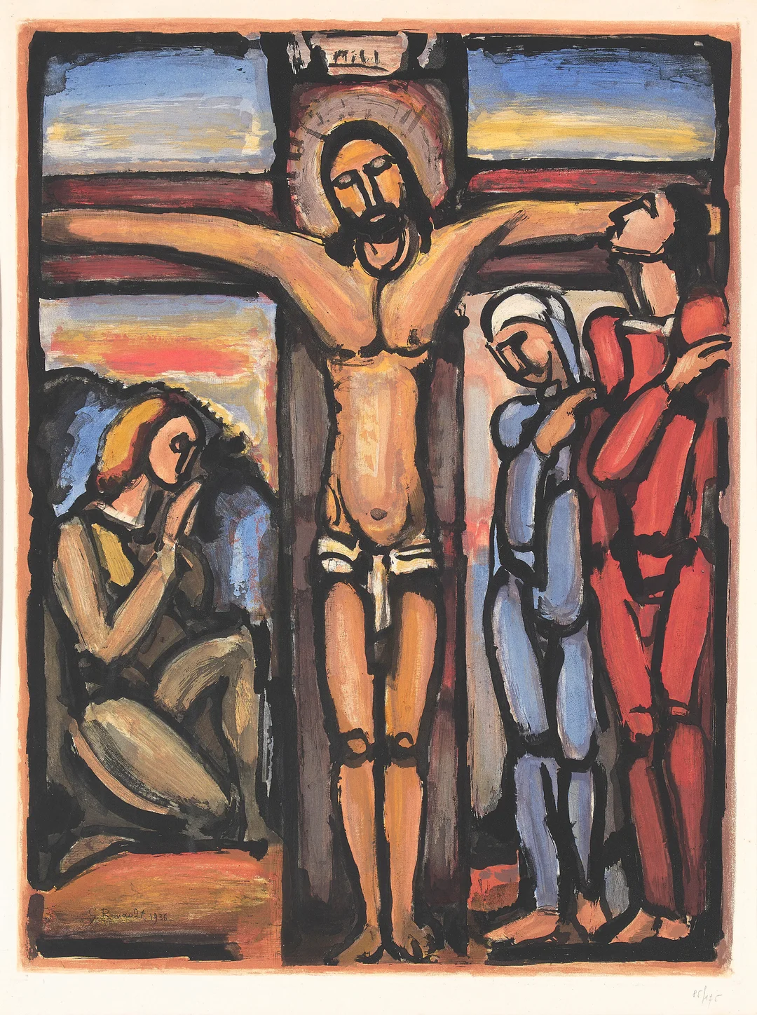 Rouault, Georges — "Christ en croix" 1936 — Kunst/Grafikk — Blomqvist