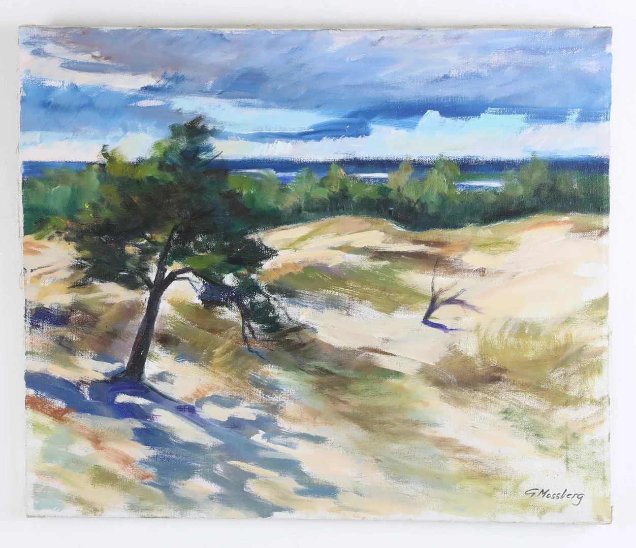 GUNNAR MOSSBERG (1903-1983). Olja på duk, Gotland, signerad. — Paintings — Hälsinglands Auktionsverk