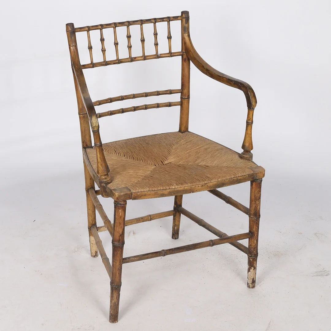 A 19TH CENTURY ARMCHAIR. — Armchairs & Chairs — Bishop & Miller