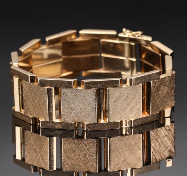 Bred armlænke af 14 kt. guld, ca. 36,2 g