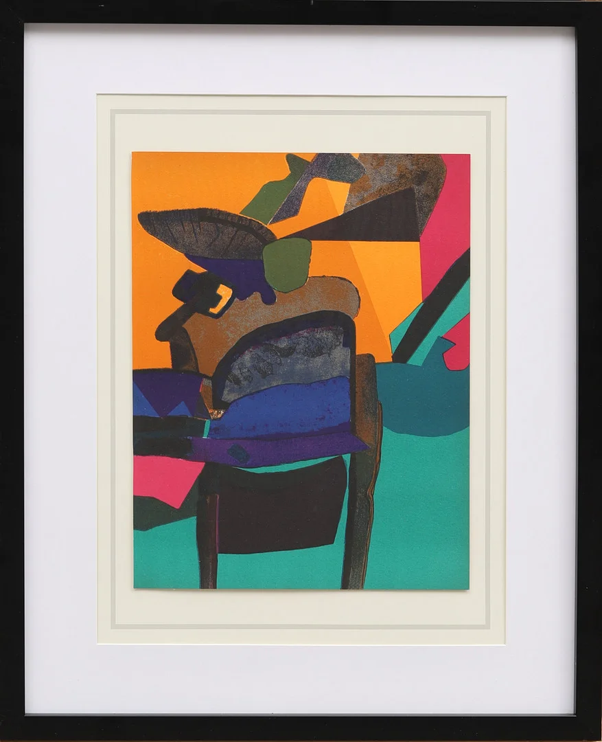 MAURICE ESTÈVE. "Bossaille", färglitografi ur XX:e siècle, hommage à Esteve Numéro Special 1975. — Engravings & Prints — Crafoord Auktioner Malmö