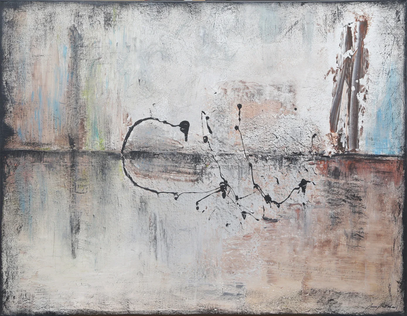 ANNA HULTMAN. OLJA på duk "Rain in Africa" signerad 2024. — Paintings — Kalmar Auktionsverk
