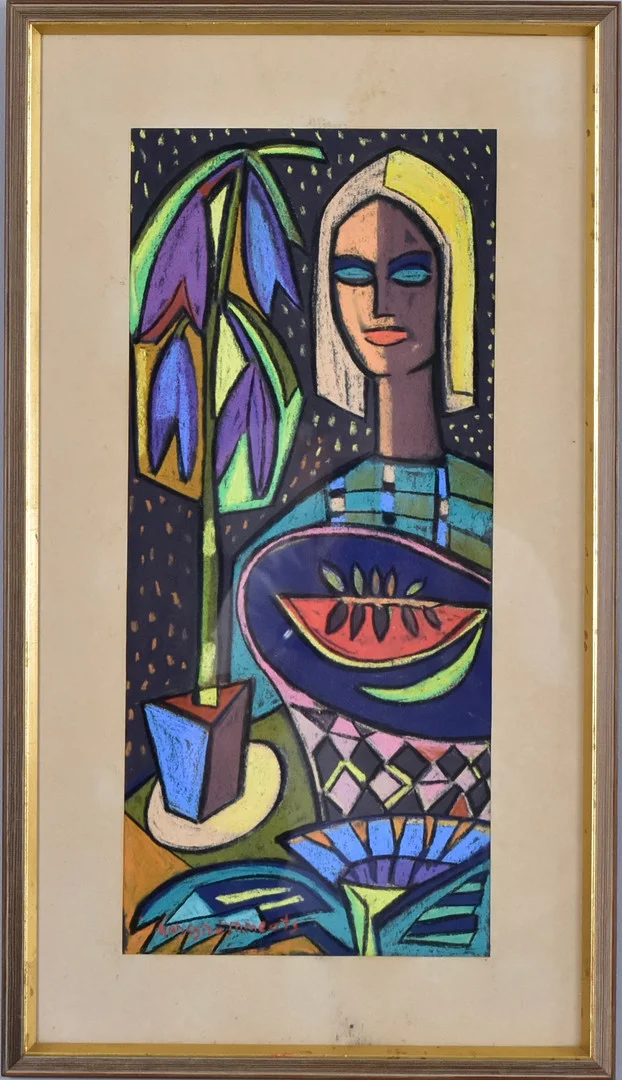 NANCY NÖMMEOTS. Pastell. — Paintings — Halmstads Auktionskammare