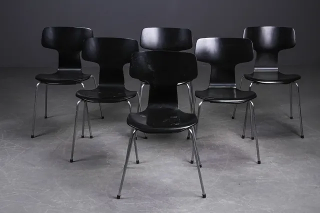 Arne Jacobsen. Seks T-stole model 3103 (6)