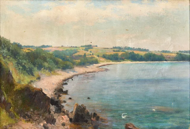 AXEL LINDMAN (1848-1930): Bukt, signerad och daterad Axel Lindman 1905, olja på duk.