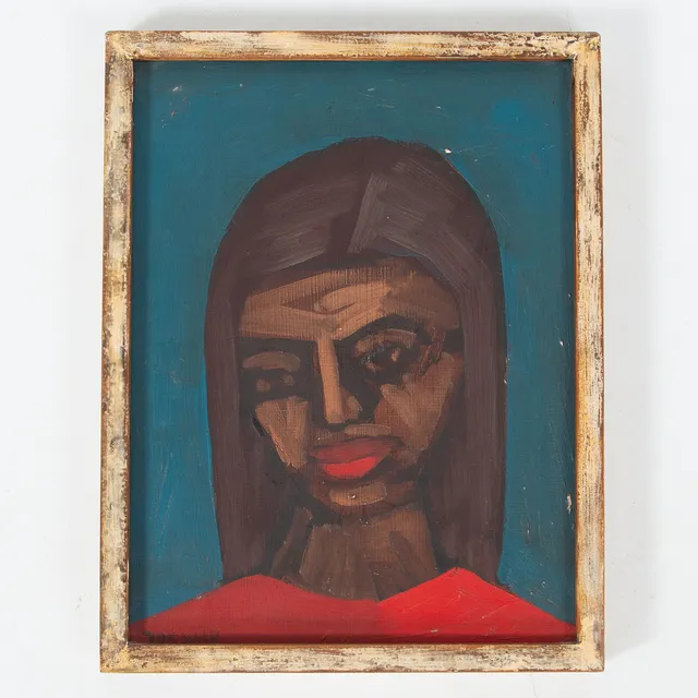 OLLE IDEWALL. "Lolita Cadiz" 1961, olja på pannå, signerad.