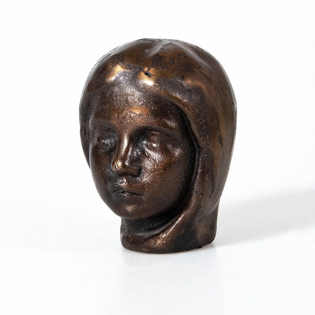 JOHANNES COLLIN. EFTER. "Marie Claire enfant", patinerad brons, 1900-tal. — Sculptures & Bronzes — Laholms Auktionskammare