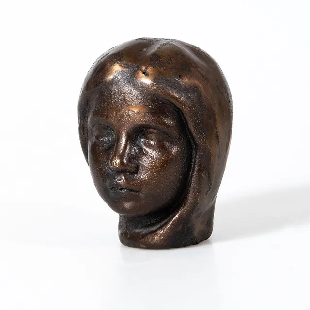 JOHANNES COLLIN. EFTER. "Marie Claire enfant", patinerad brons, 1900-tal.