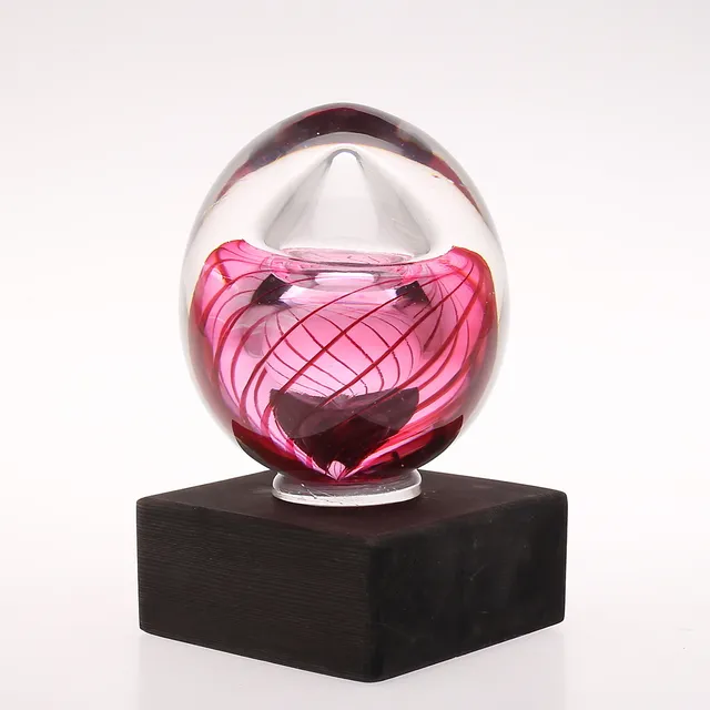 HANNE DREUTLER. Skulptur i glas, studio Åhus 1984, signerad.