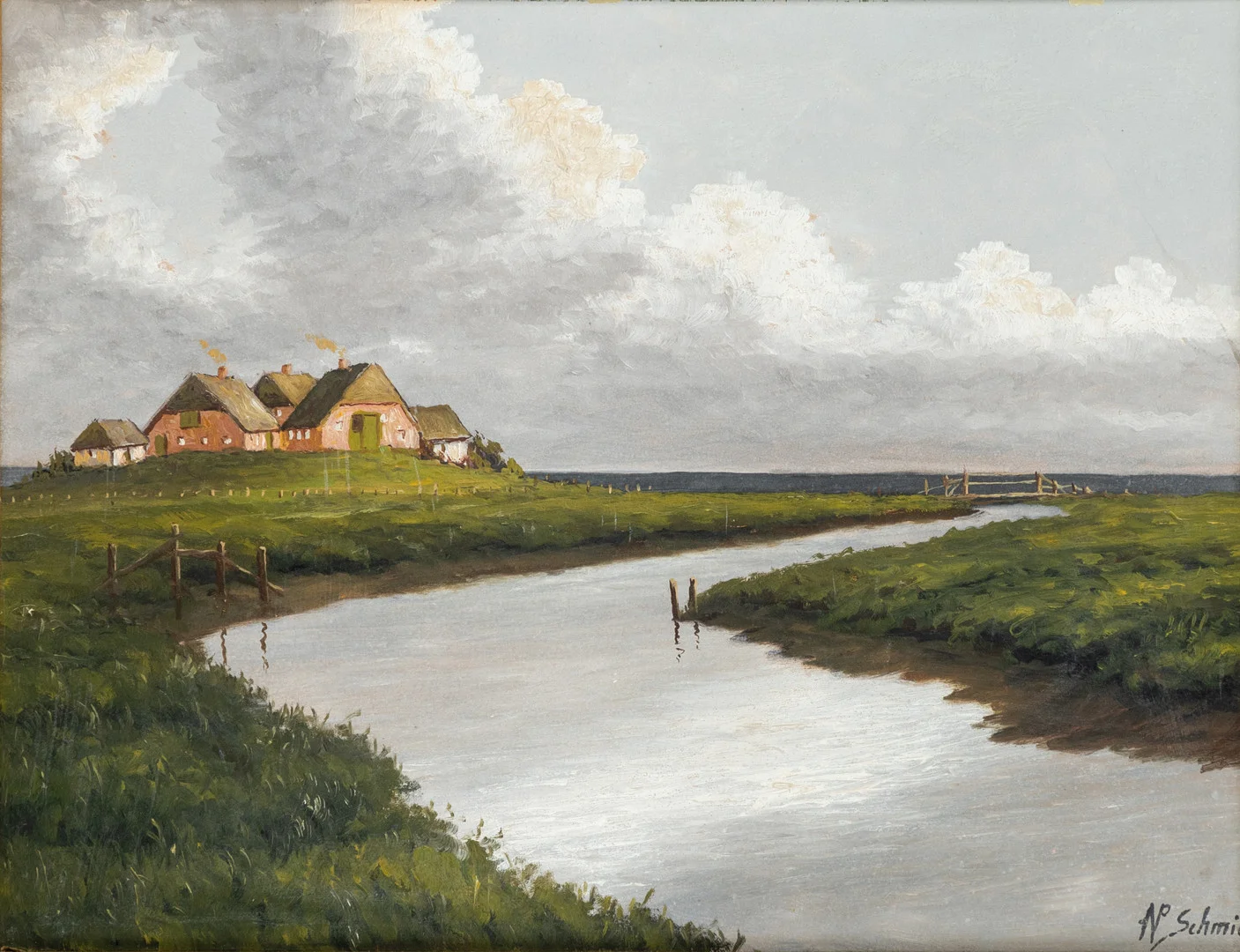 N. P. SCHMID. Halliglandschaft. — Paintings — Stockholms Auktionsverk Hamburg
