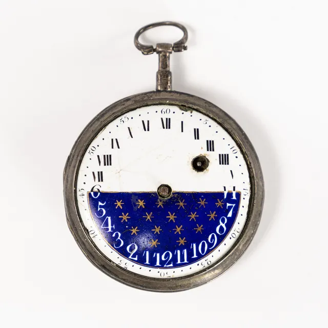 FICKUR. 51 mm, spindelur, 1700-tal, silver.