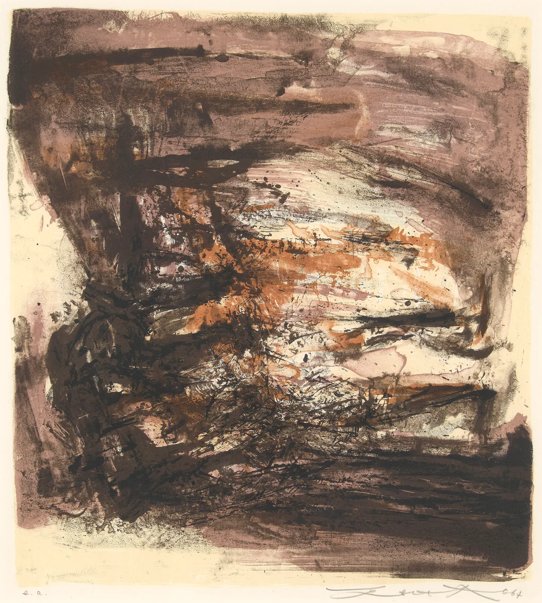 Wou-Ki, Zao — Uten tittel, 1967 — Kunst/Grafikk — Blomqvist