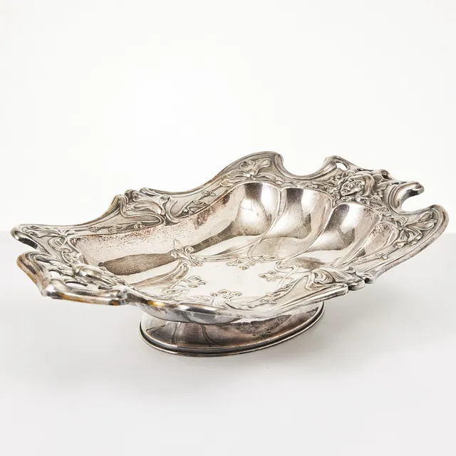 SKÅL, nysilver, 1900-talets början, jugend.