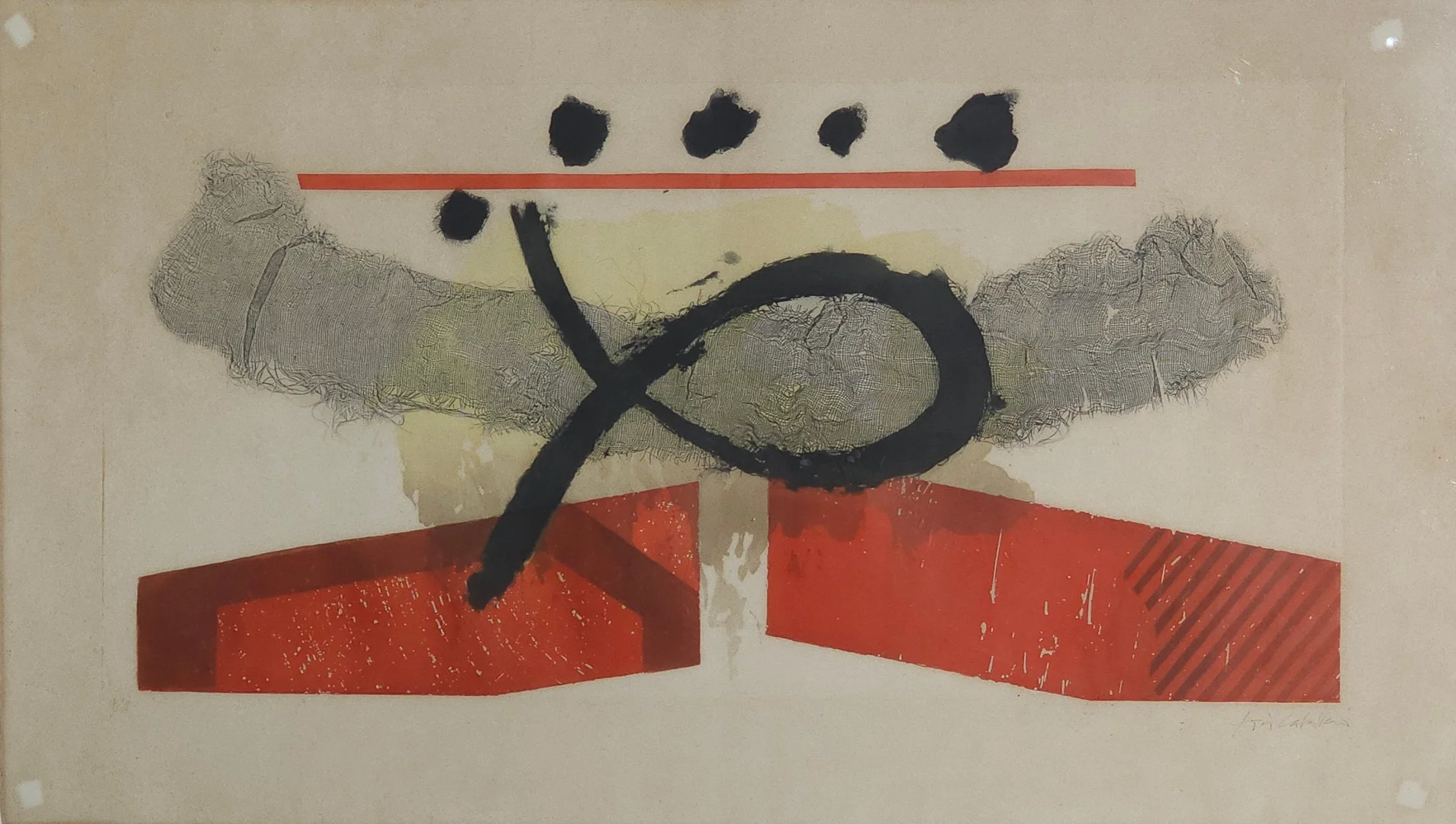 JOSÉ CABALLERO. Sin título, litografía sobre papel firmada y numerada a lápiz P.A. — Engravings & Prints — Arce Auctions
