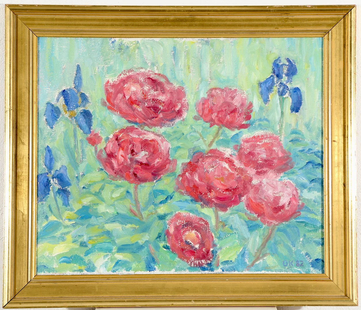 OLE KIELBERG (1911-1985). Blomsterstudie, olie på lærred. — Paintings — Bidstrup Auktioner