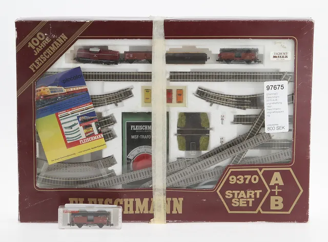 STARTSET, Fleischmann 9379 A+B i originalkartong. Vagn, Fleischmann i originalförpackning.