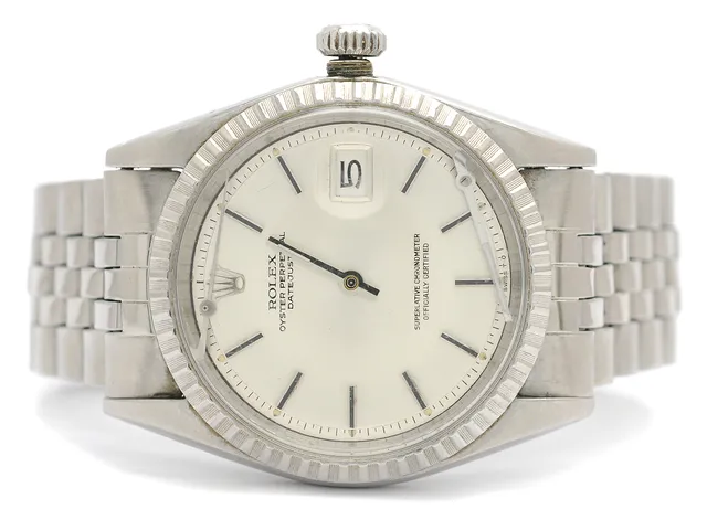 ROLEX, Oyster Perpetual, Datejust, Chronometer, Ref nr. 1603, Serie nr. 2136815, Cal 1570, Verk nr. D340824, Boett nr. 1603, herrur, 36 mm, stål, automatisk, plexiglas, datum, skadad urtavla, defekt, skadad boett, Jubileelänk, viklås. Ref nr. 6251H-4.69/55, tillverkad första kvartalet 1969.