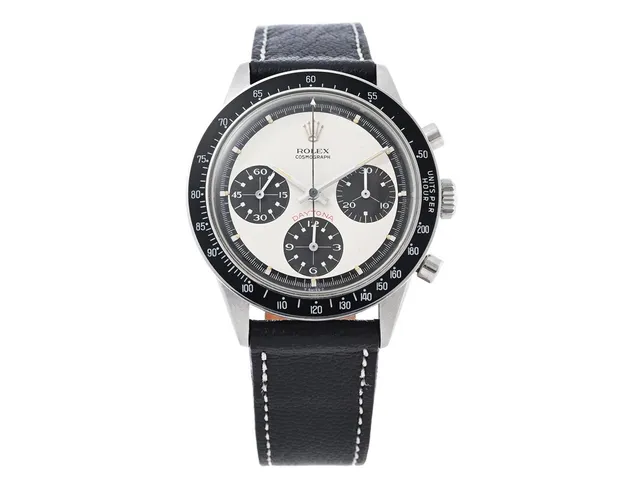 ROLEX, Cosmograph, Daytona, s.k. "Paul Newman", Ref nr. 6264, Serie nr. 2425617, Cal 727 (Valjoux), Boett nr. 6239 (C.R.S), kronograf, herrur, 37 mm, stål, manuell, plexiglas, läderband, Oysterlänk (Folded), Ref nr. 7835-19-3.70, tillverkad 1970, cert, juli 1977, box, ytterkartong.
