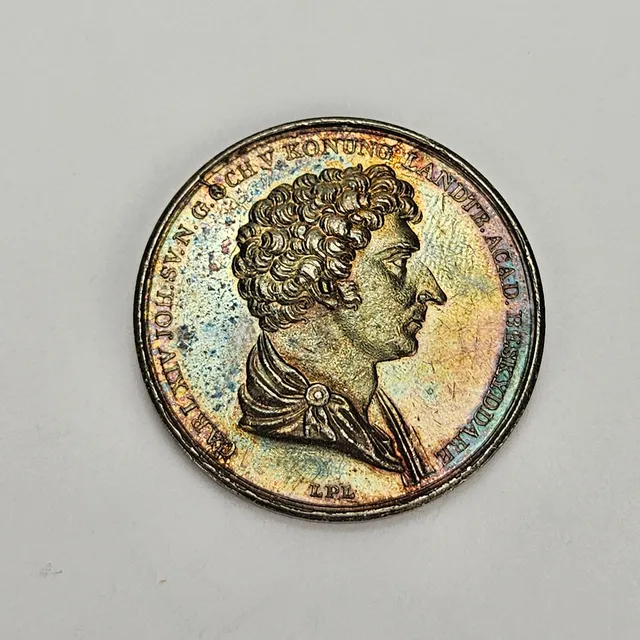 MEDALJ, silver, Carl XIV Johan.