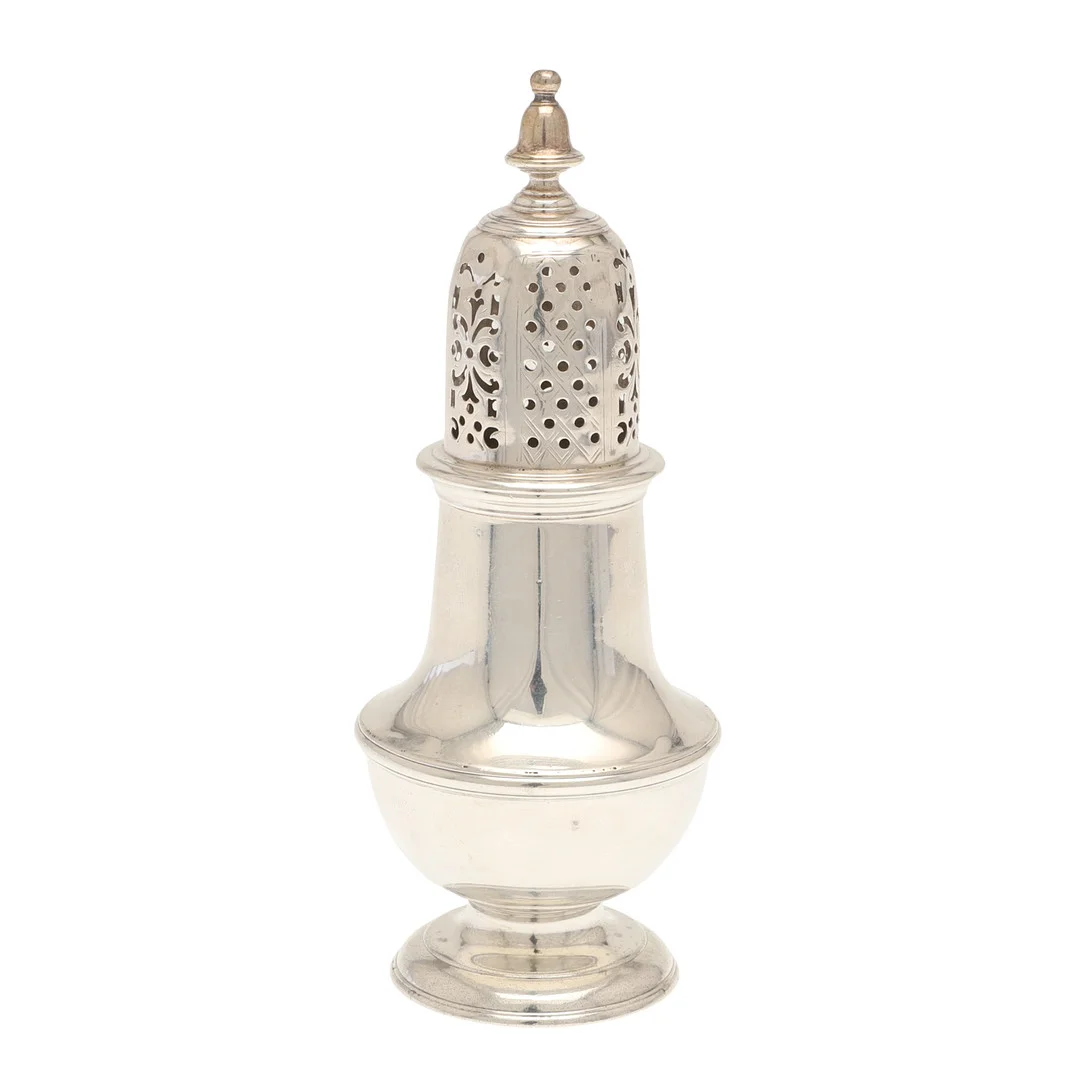 A GEORGE II SILVER SUGAR CASTER. — Silver — Lawrences Auctioneers
