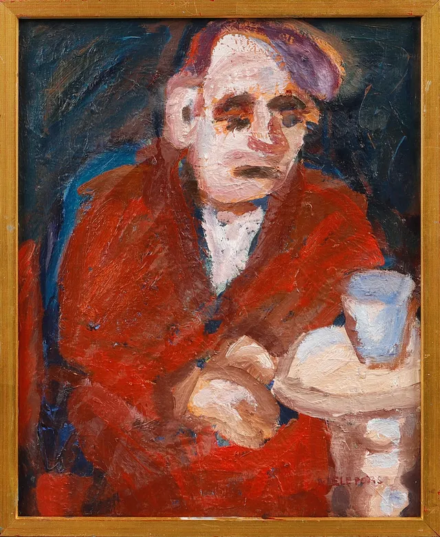 BENGT DELEFORS. Porträtt, olja på duk, signerad.