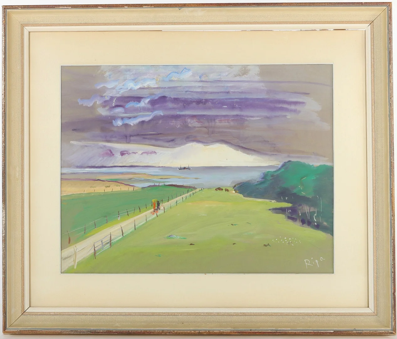 HANS RIPA. 1912-2001. Gouache, landskap, signerad. — Paintings — Auktionsverket Engelholm
