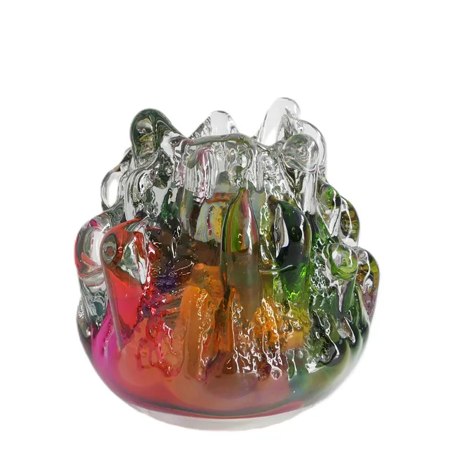 ANN WÄRFF. ljuslykta / skulptur, glas, "Polar", unik, Kosta.