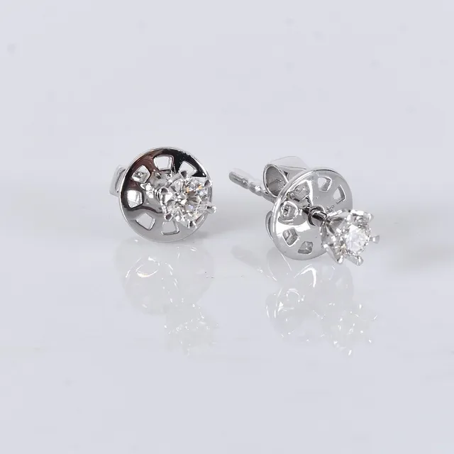 ENSTENSÖRHÄNGEN, 0,17ct, vitguld 18K.