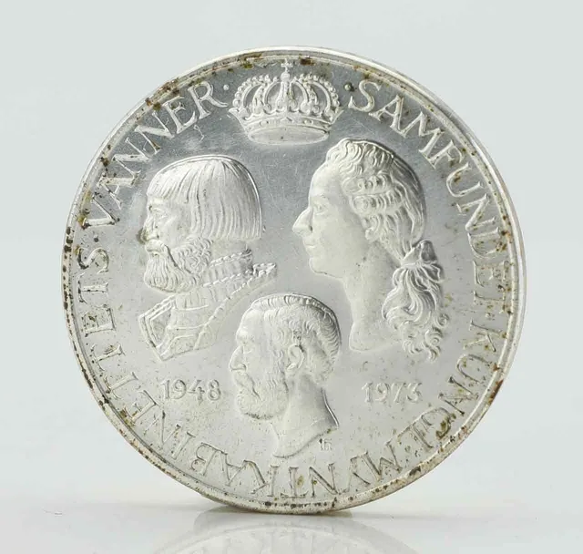 MEDALJ, silver, Samfundet kungliga myntkabinettets Vänners 25-årsjubileumsmedalj 1948-1973.