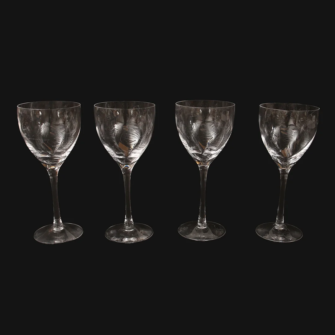 BERTIL VALLIEN. VINGLAS, "Chateau", Orrefors, 4 stycken. — Tableware — Limhamns Auktionsbyrå