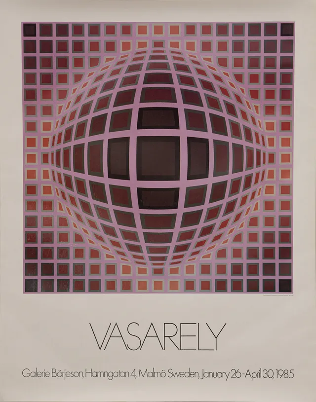 VICTOR VASARELY. 6 st Utställningsaffischer, Galerie Börjeson ,Malmö, 1985.