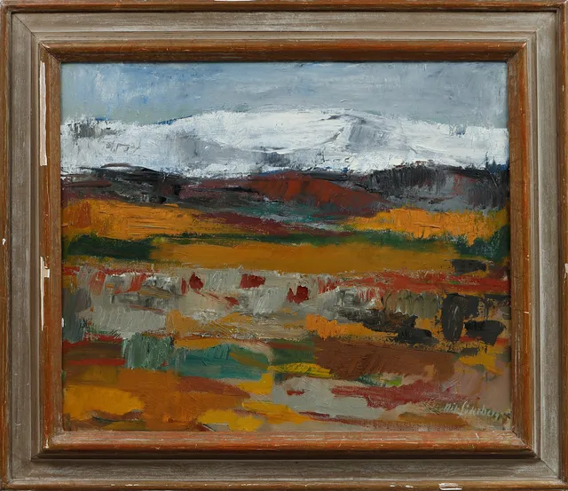 NILS SÖDERBERG. "Bredviken", olja på duk, signerad.