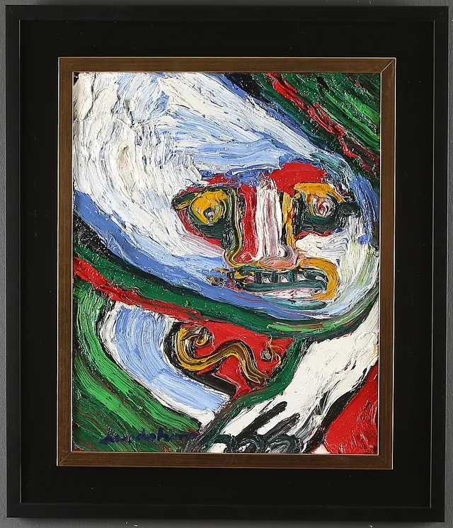 BENGT LINDSTRÖM. Figurkomposition, olja på duk, signerad.