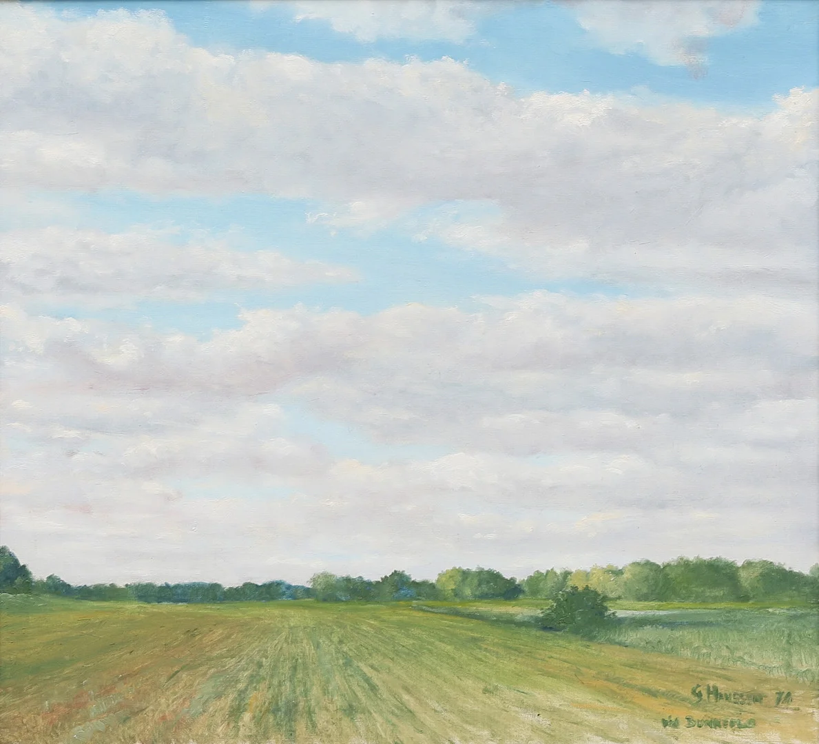 GÖRAN HANSSON. "Vid Bunkeflo", olja på duk, signerad och daterad -74. — Paintings — Crafoord Auktioner Malmö