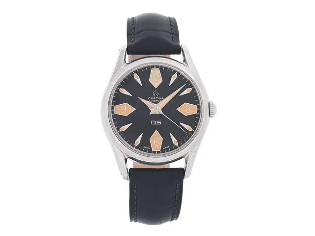 CERTINA, DS, Cal 25-45, Ref nr. 5601.003, Boett nr. 3687780, herrur, 36 mm, stål (Staybrite), automatisk, plexiglas, läderband, ca 1959.