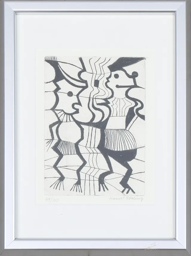 HARRIET EBELING. Litografi, signerad, numrerad 49/100.