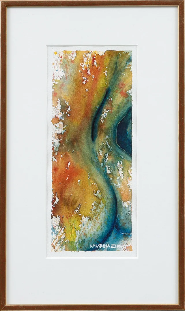 KATARINA ELFAST. Modell, akvarell, signerad. — Paintings — Göteborgs Auktionsverk