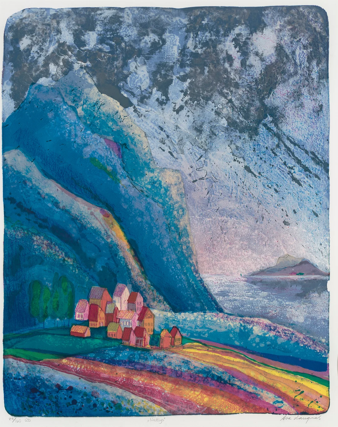 Langaas, Eva — "Nattlys" — Kunst/Grafikk — Blomqvist