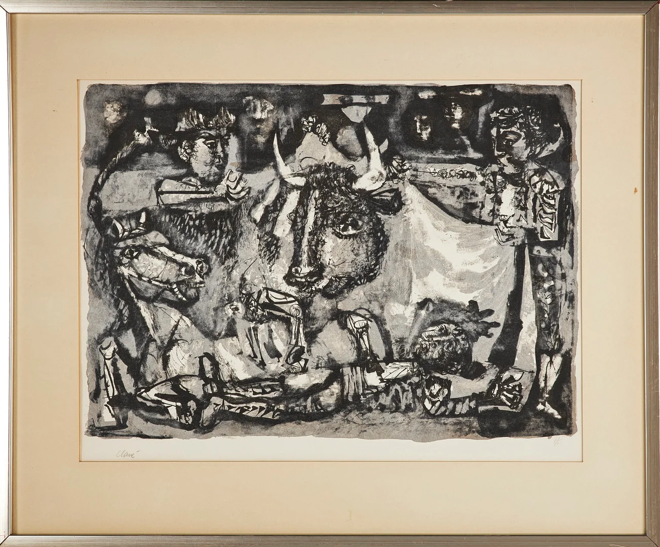 ANTONI CLAVÉ (SPANIEN, 1913-2005). Komposition, signerad samt numrerad 11/60, litografi. — Engravings & Prints — Stockholms Auktionsverk Sickla