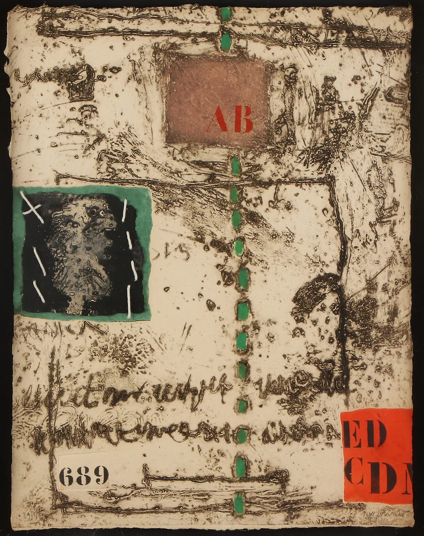 JAMES COIGNARD. Carborundumetsning, 39/75. Kompositon. Signerad. — Engravings & Prints — Skånes Auktionsverk