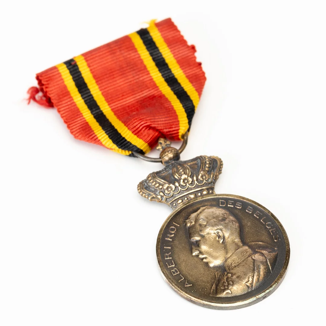 KUNGLIG MEDALJ, Albert I, Belgien, silver. — Orders & Medals — Auktionshuset Kolonn