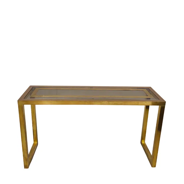 WILLY RIZZO. Aparador en cristal y bronce dorado.