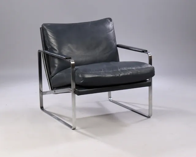 Preben Fabricius. Armchair, model 710 Conversation Chair in ailin leather