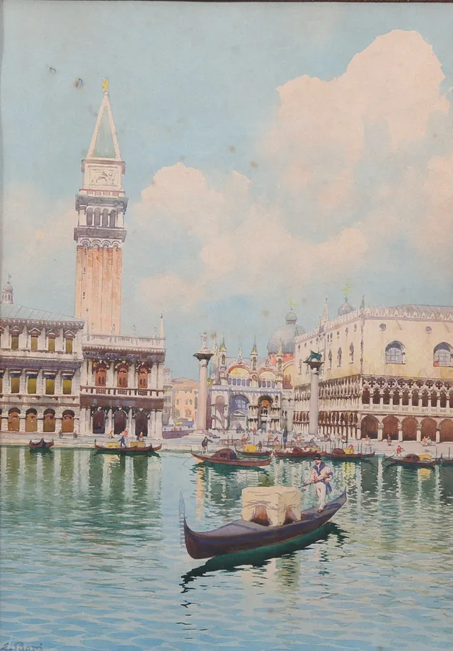 EMILIO BONI. View of Venice.