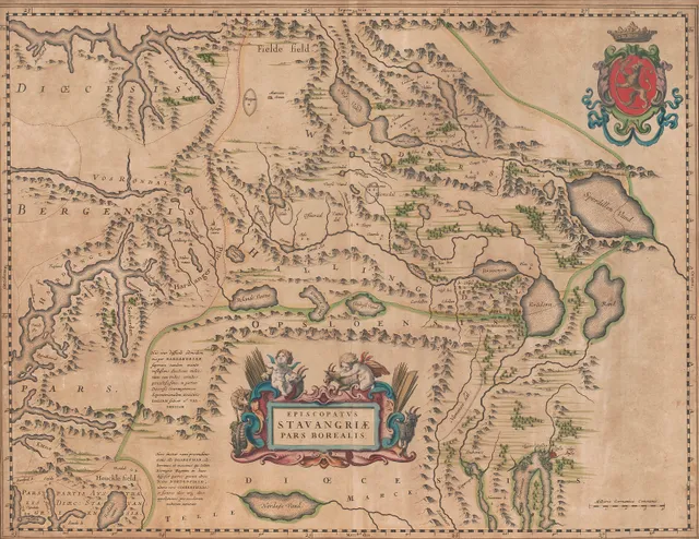 Blaeu, Joan — "Episcopatvs Stavangriæ pars Borealis" Amsterdam 1659 eller senere