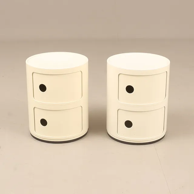 ANNA CASTELLI. Sängbord, 2 stycken, plast, Kartell, Italien.
