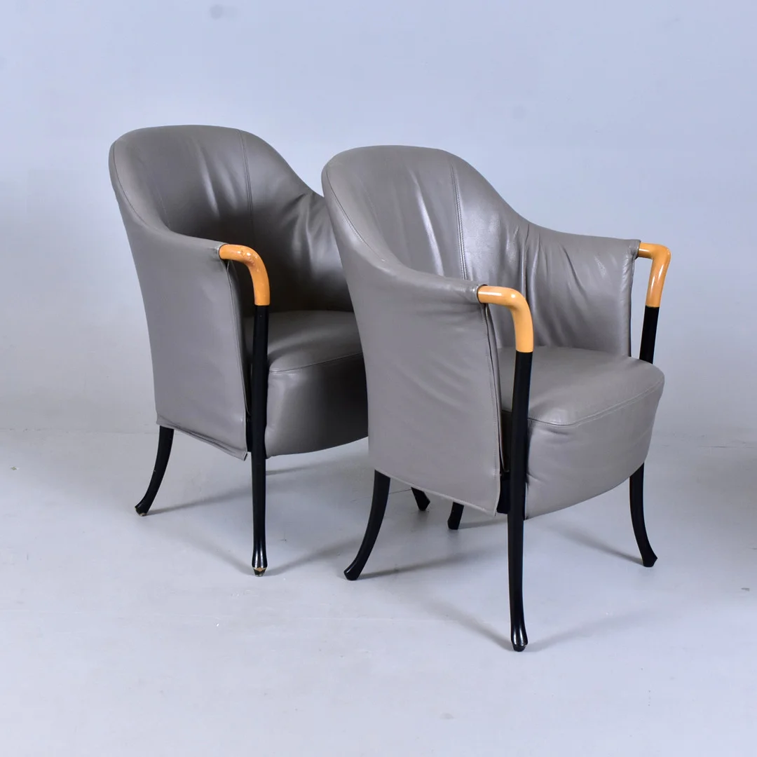 UMBERTO ASNAGO. UMBERTO ASNAGO, fåtöljer, 2 st, ”Progetti”, Giorgetti, Italien. — Armchairs & Chairs — Halmstads Auktionskammare