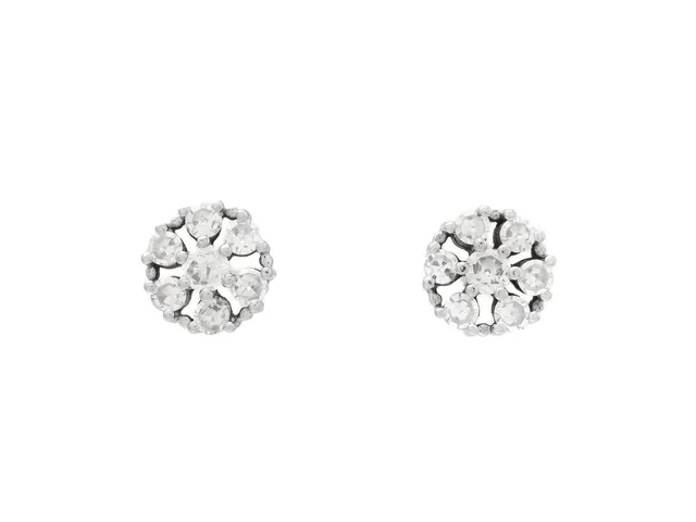 ÖRHÄNGEN, 18K vitguld, briljantslipade och åttkantslipade diamanter ca 0,32 ctv, ca W/VS-SI, stift, vikt 1,5 g, diamanter med nagg på kuletten.